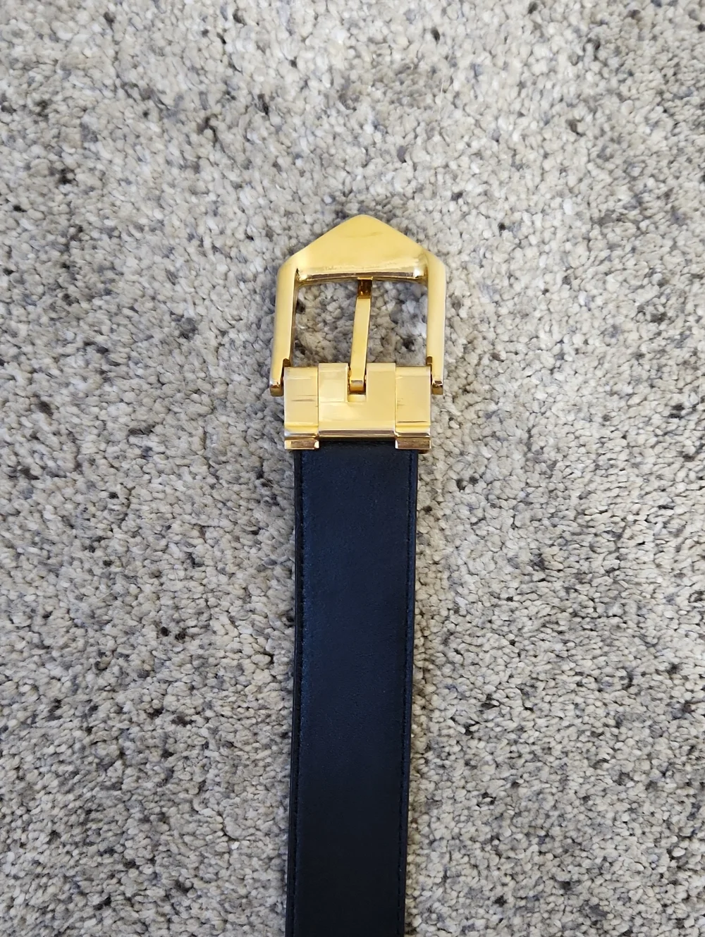 Louis Vuitton Ceinture Gold Buckle Epi Leather Belt Black Size 40mm/100cm